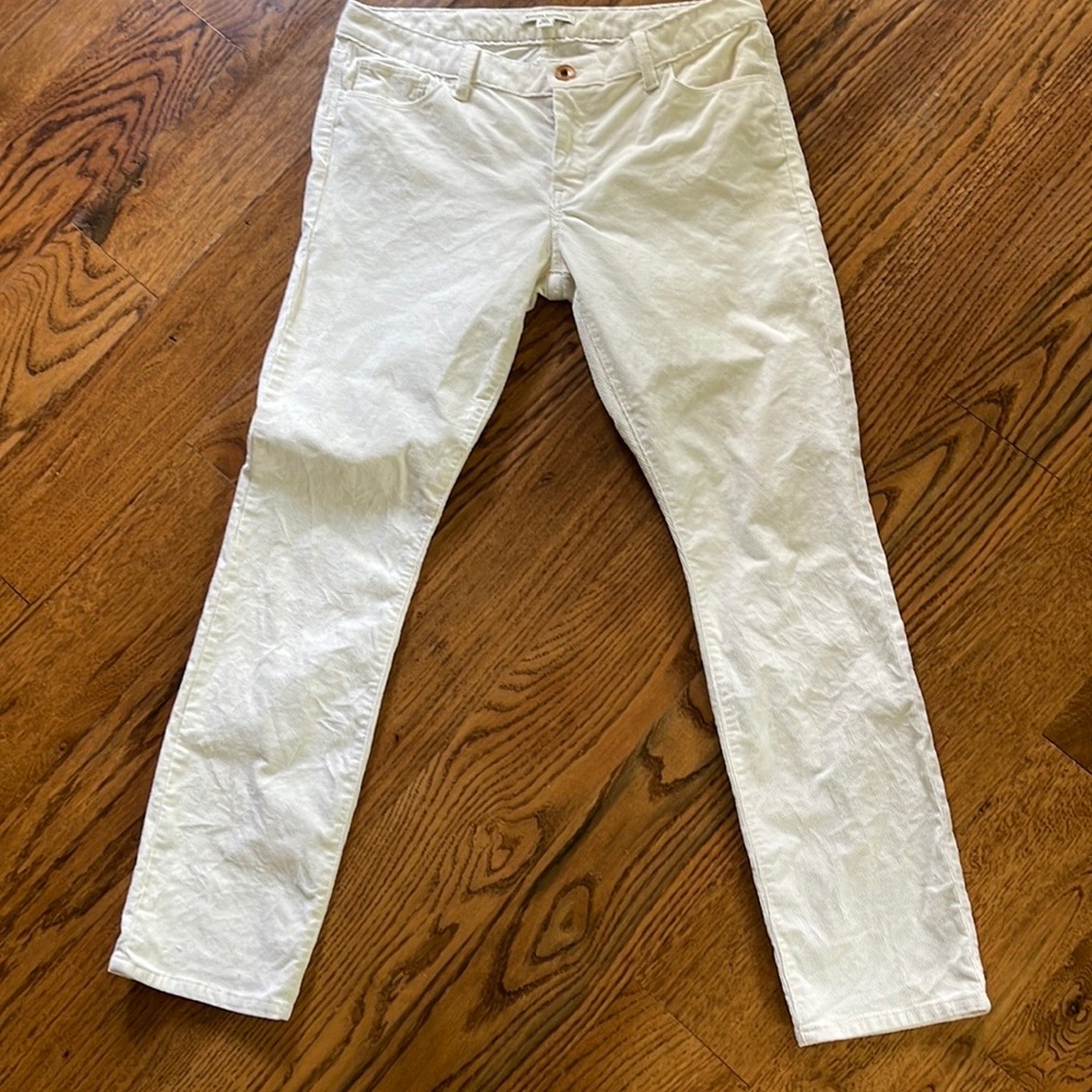 Banana Republic corduroy jeans, to dress up or down. Off-white pin wale cord.